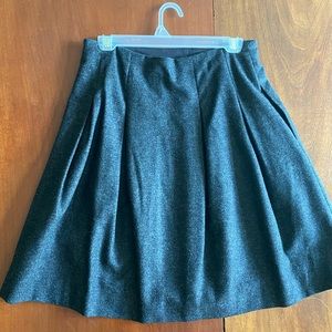 Madewell Pleated Wool Blend Skirt